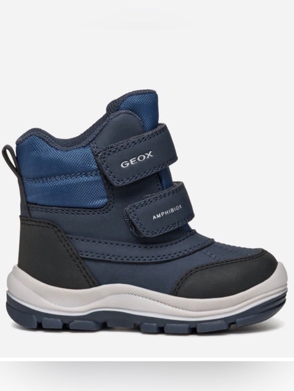 Geox Navy and Dark Blue Kids Amphibiox Hook-and-Loop Boot